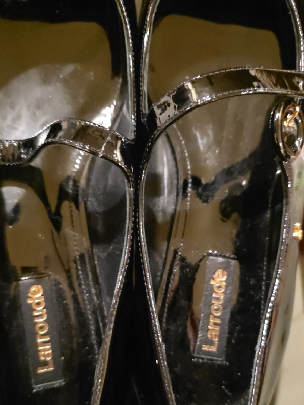 Larroude Black Patent Mary Jane Platform Shoes